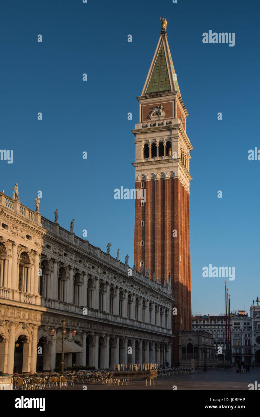 St Marks Campanile in early morning, Venice Stock Photo