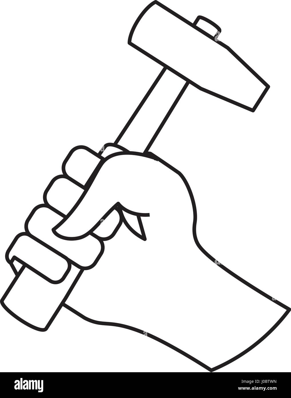 Hammer Construction tool equipment Stock Vector Image & Art - Alamy