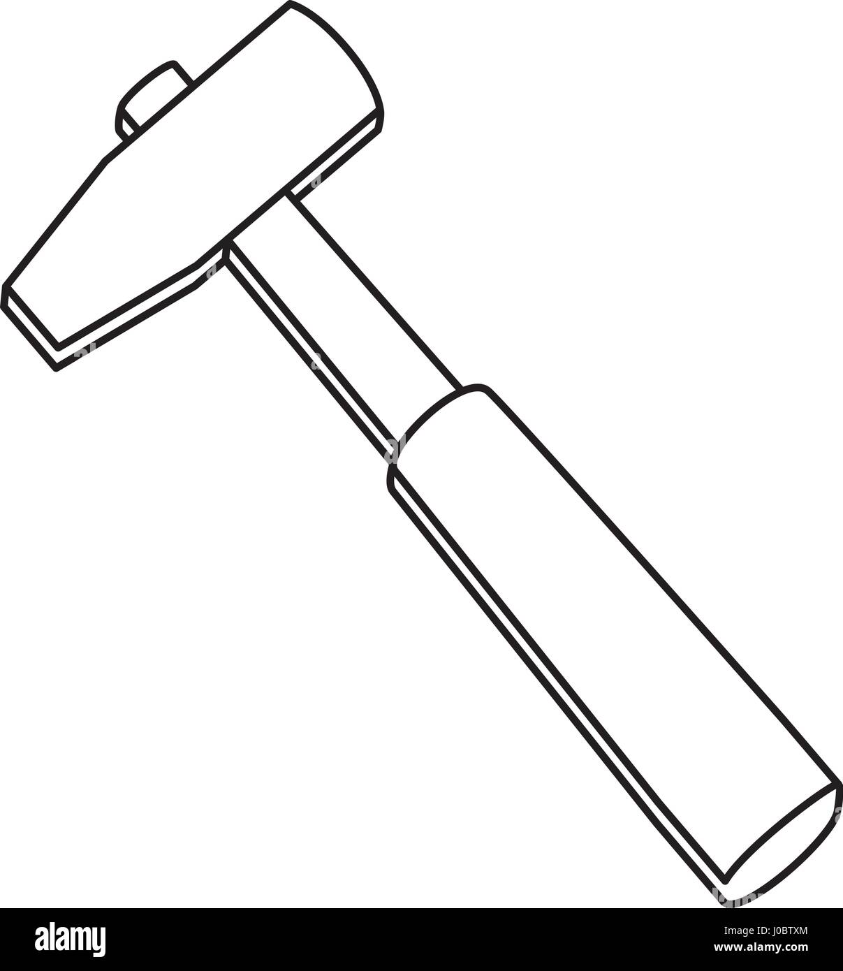 Hammer Construction tool equipment Stock Vector Image & Art - Alamy