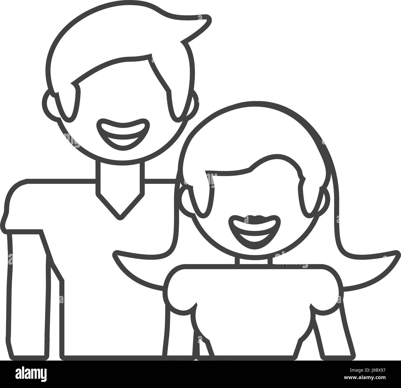 Two People Togetherness Stock Vector Images - Alamy