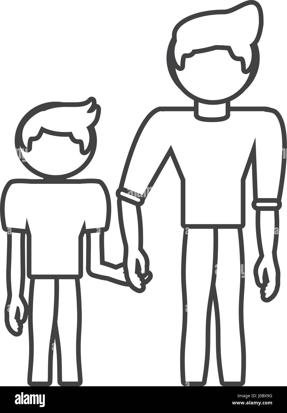 Man Black Outline Drawing Black and White Stock Photos & Images - Alamy