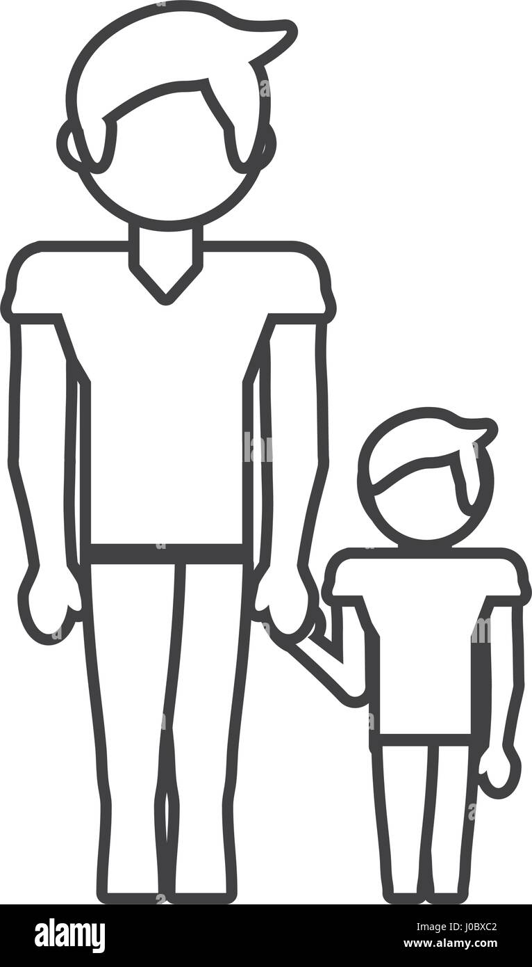 Mother son relation outline hi-res stock photography and images - Alamy