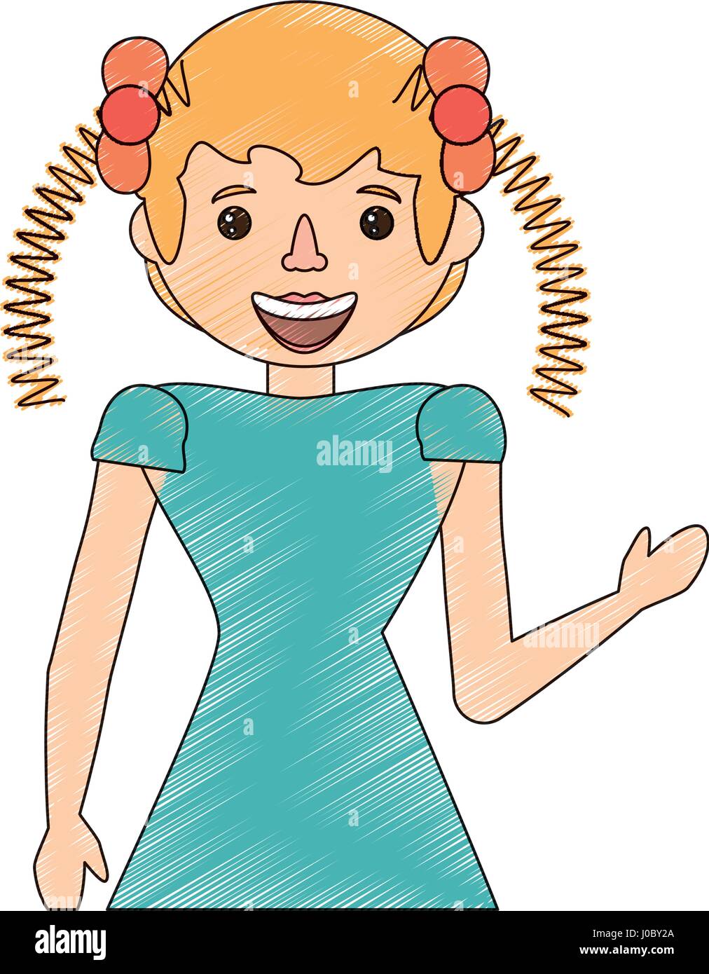 drawing girl kid image Stock Vector Image & Art - Alamy