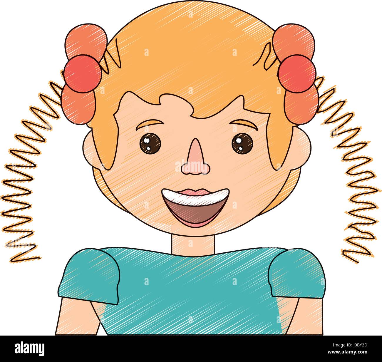 drawing girl kid image Stock Vector Image & Art - Alamy