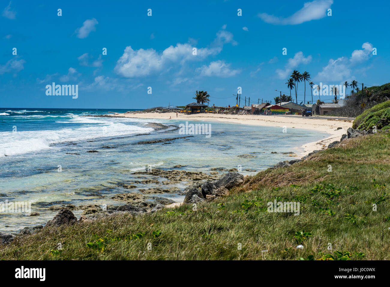 White sand beach, San Andres, Caribbean Sea, Colombia Stock Photo