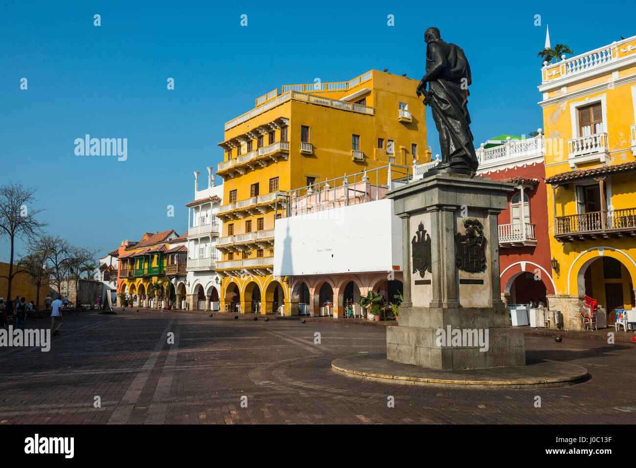 Plaza de los Coches, UNESCO World Heritage Site, Cartagena, Colombia Stock Photo