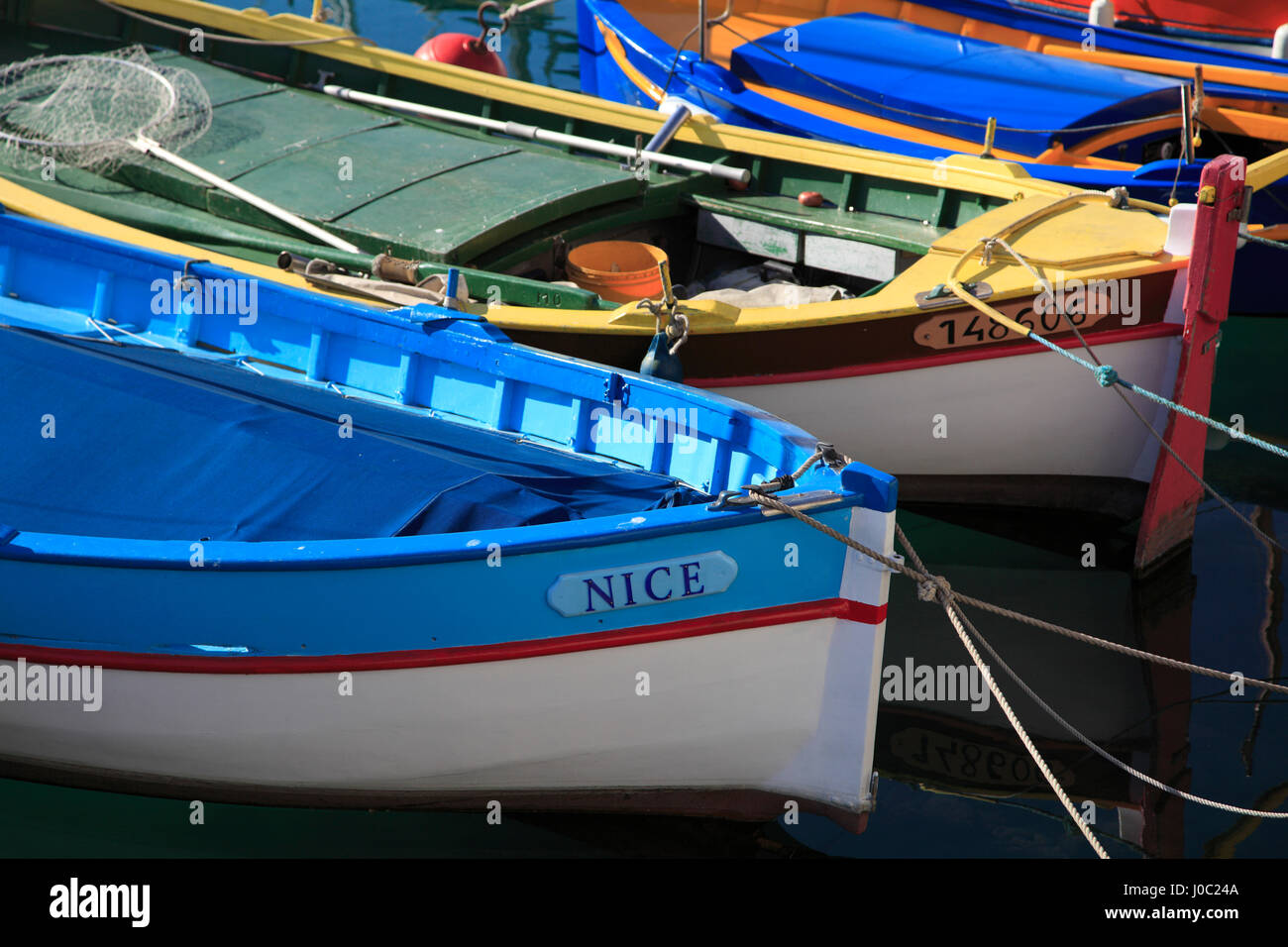 Port Lympia, Harbor, Nice, Alpes Maritimes, Cote d'Azur, Provence, French Riviera, France Stock Photo