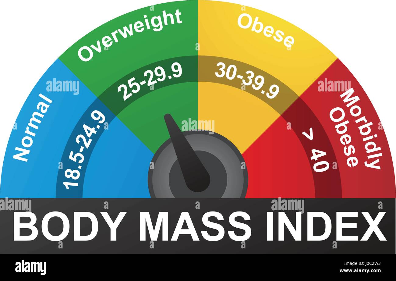 Medical infographics with illustrations of female body mass index. Scales  from fat to fitness woman Stock Vector