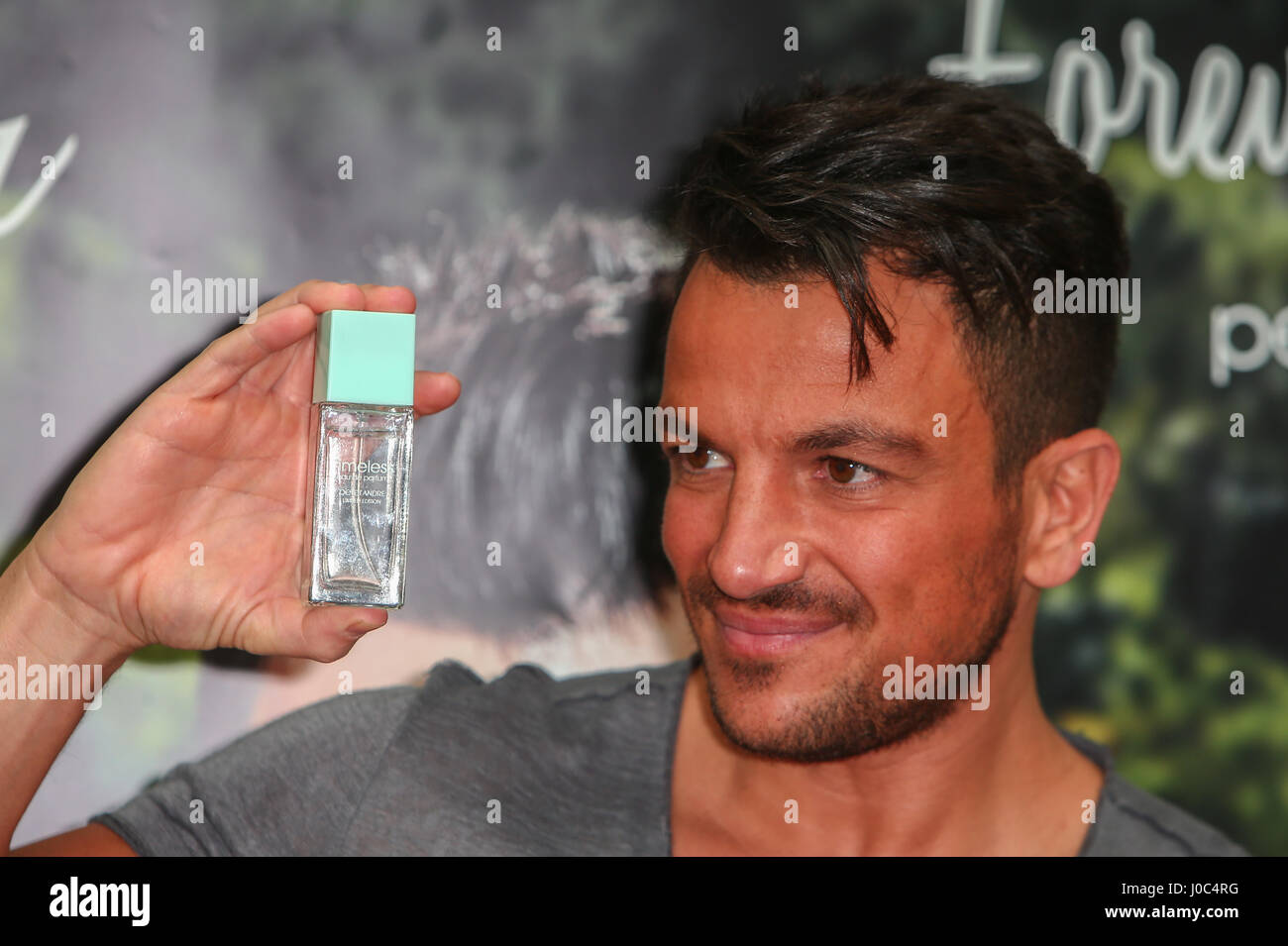 Peter Andre launches his new fragrance 'Forever Young' and signs copies of his 2017 calendar at the Orchards Shopping Centre in Taunton  Featuring: Peter Andre Where: Taunton, United Kingdom When: 11 Mar 2017 Stock Photo