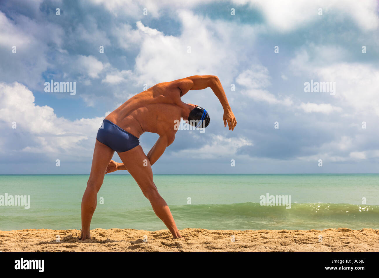 Bending over rear view hi-res stock photography and images - Alamy