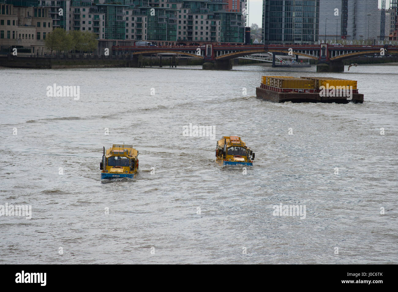 Amphibious Vehicle On River Thames Stock Photos 