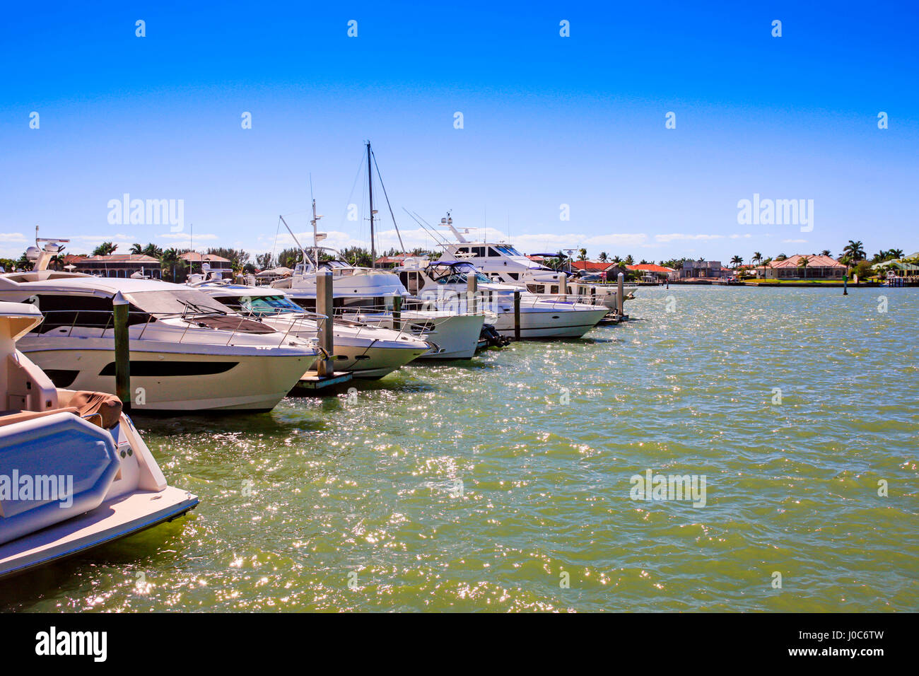 Boats in Smokehouse Bay on Marco Island, Florida Stock Photo Alamy