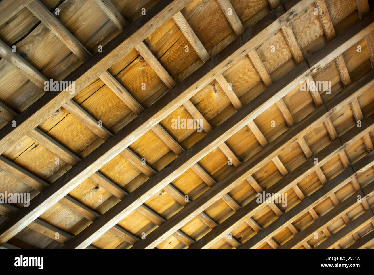 Japanese traditional room ceiling details Stock Photo
