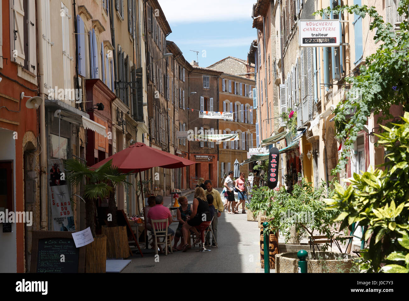Alley, Aups, Var department, Provence-Alpes-Côte d'Azur, France Stock Photo