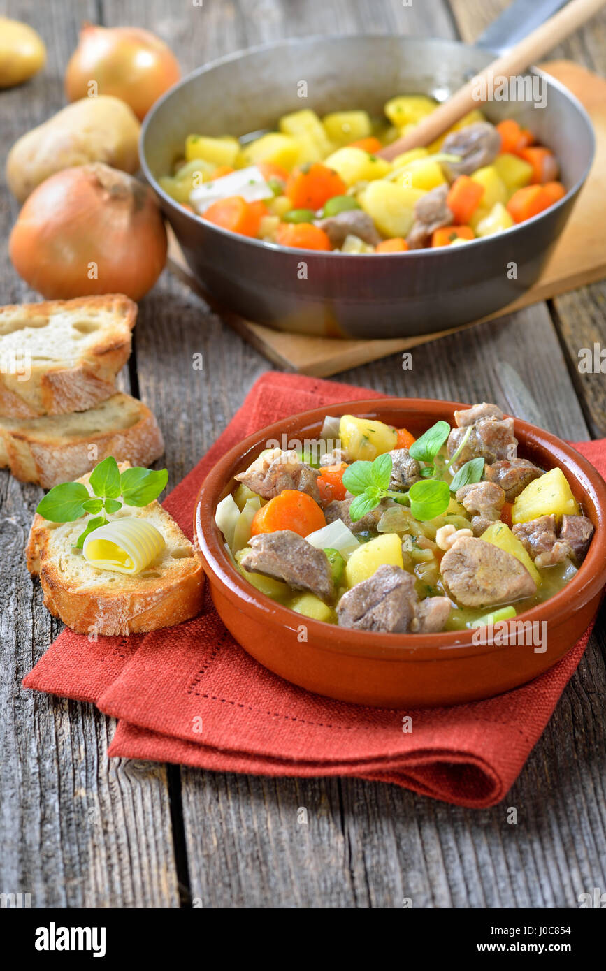 Homemade and slow cooked Irish stew with lamb, potatoes and other vegetables Stock Photo Alamy