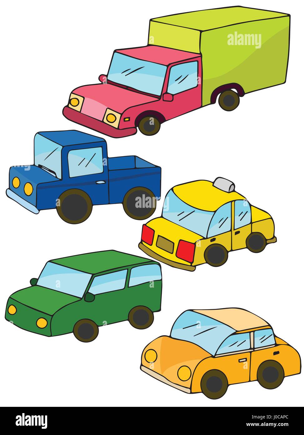 Colorful toy cars Stock Vector Image & Art - Alamy