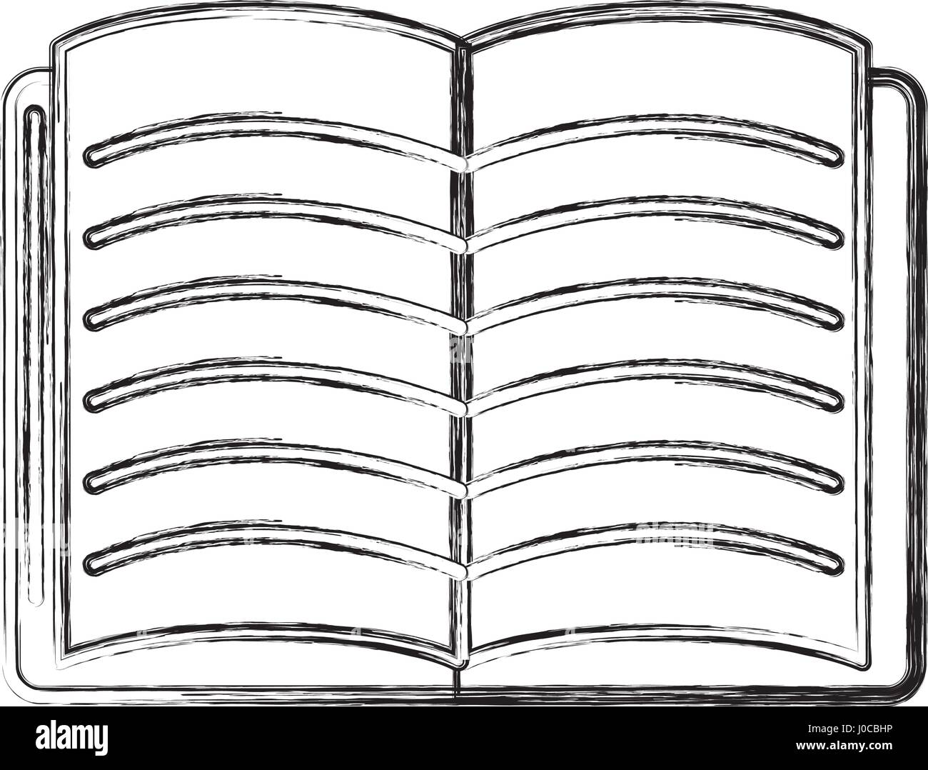 Contour School Notebook Open To Study Icon Stock Vector Image Art Alamy alamy