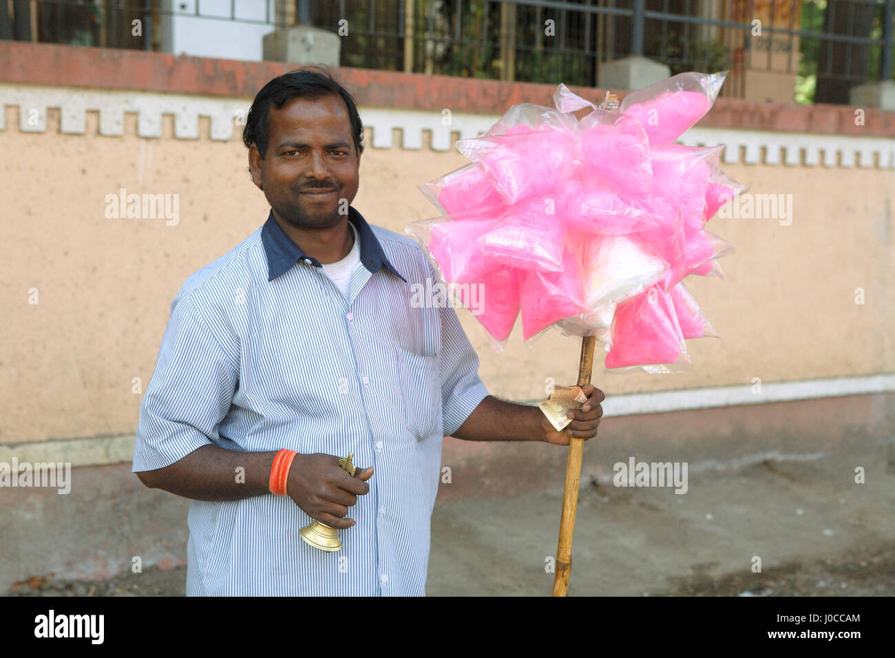 Candy floss vendors on street, mumbai, maharashtra, india, asia Stock