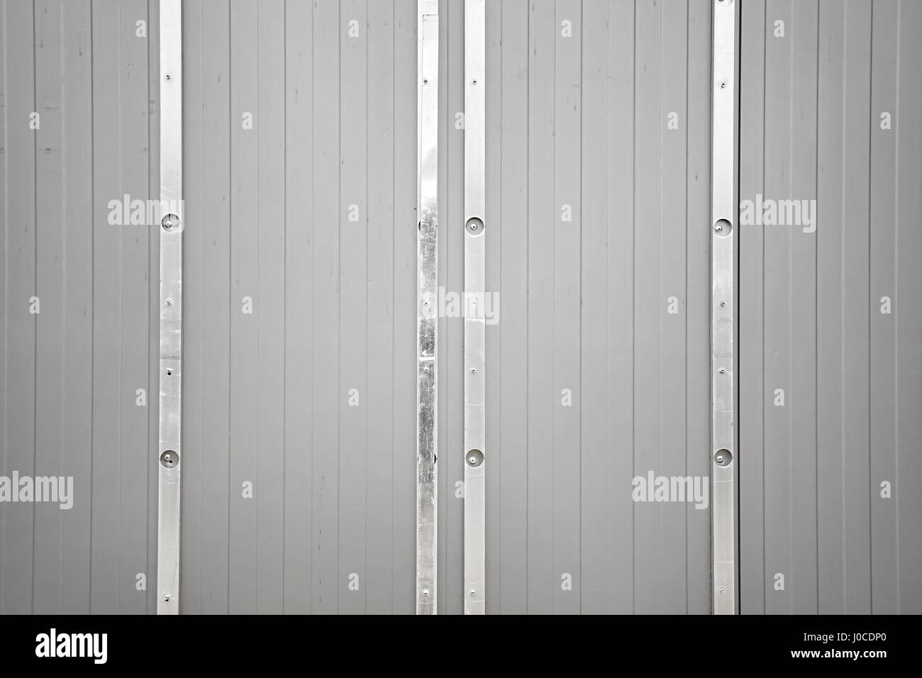 Picture of lined metal wall, industrial background. Stock Photo
