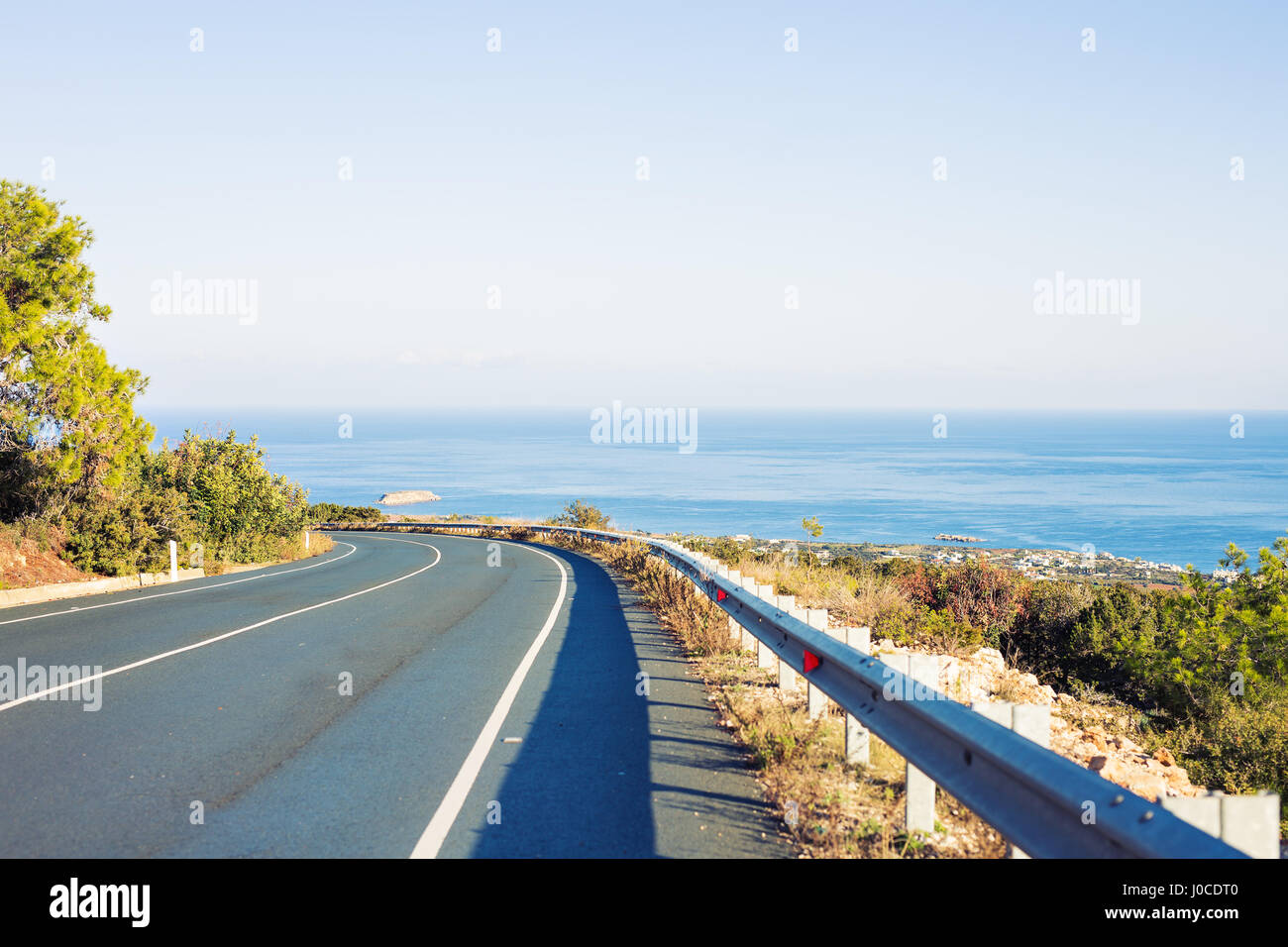 asphalt road and blue sky in summer day Stock Photo - Alamy