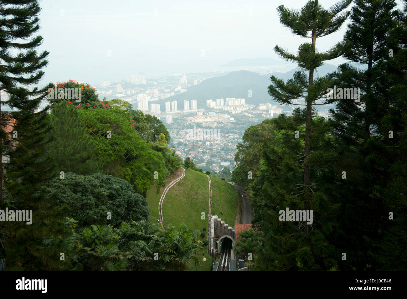 Aerial view from bukit bendera hill, penang, malaysia, asia Stock Photo
