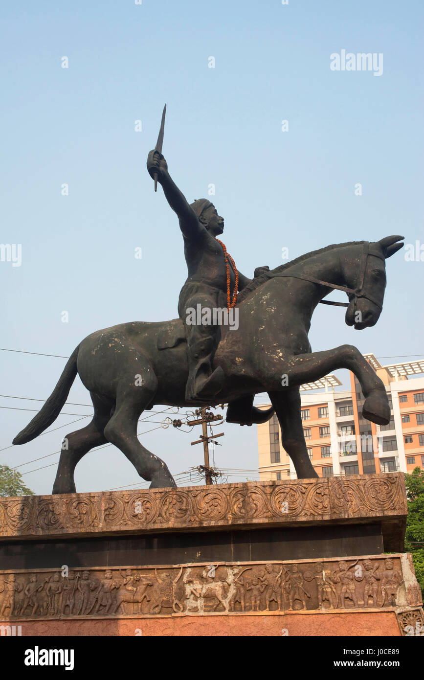 Statue of freedom fighter rajpath, bhubaneswar, orissa, india, asia Stock Photo