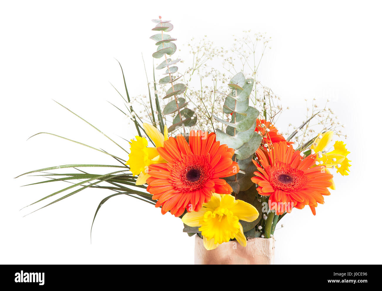 Bouquet of flowers isolated on white background Stock Photo - Alamy