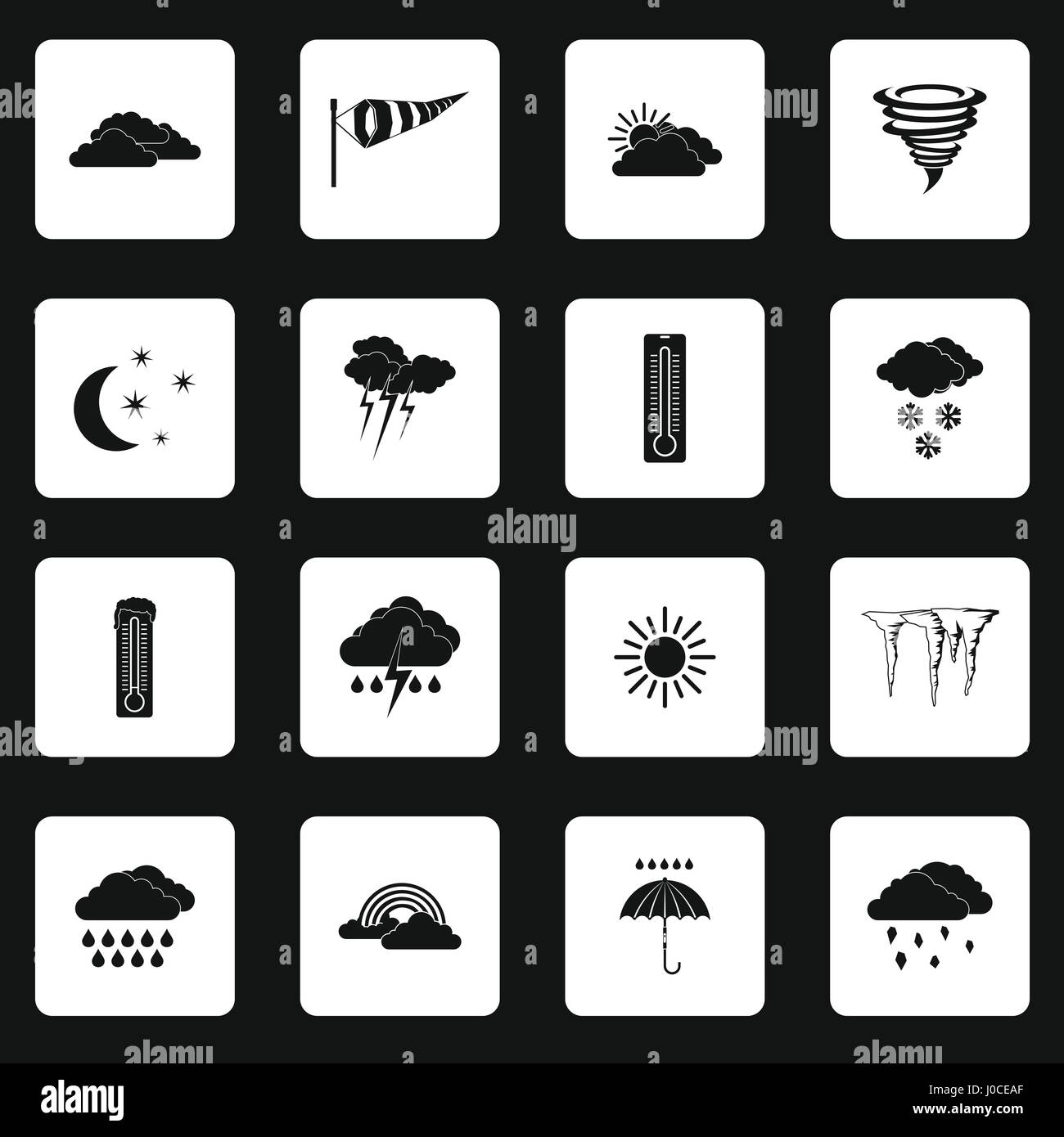 Weather icons set , simple style Stock Vector Image & Art - Alamy