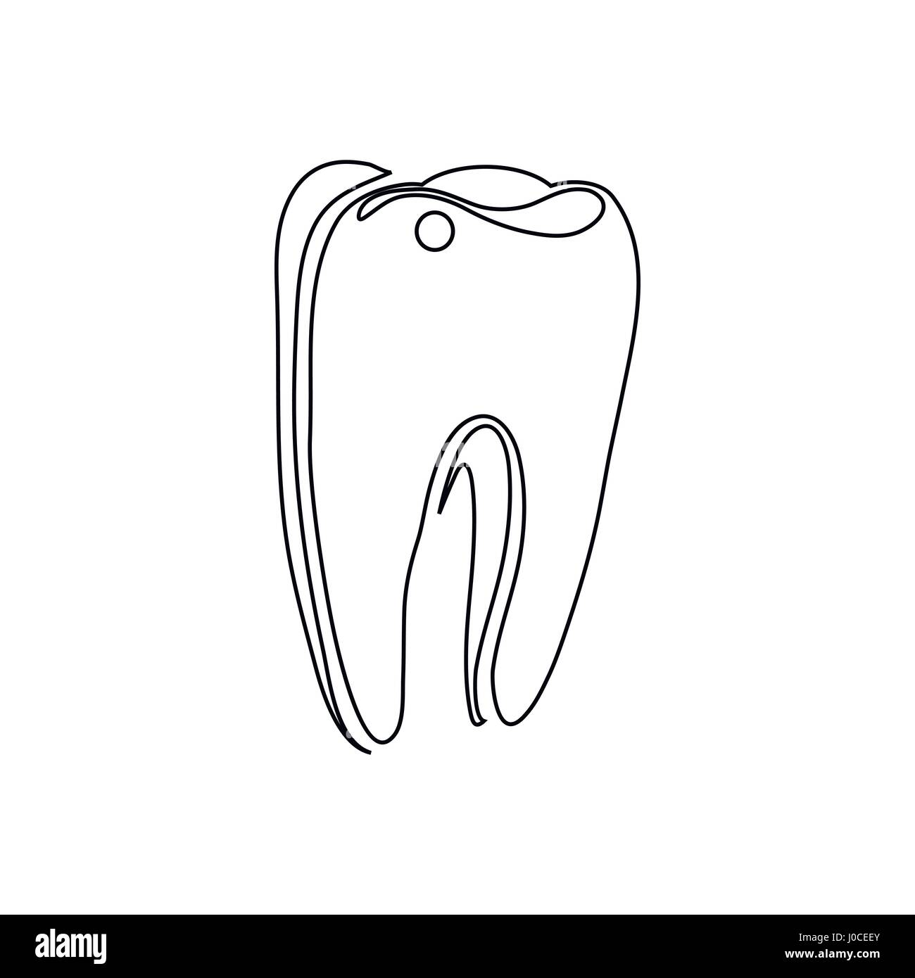 Tooth icon, outline style Stock Vector Image & Art - Alamy