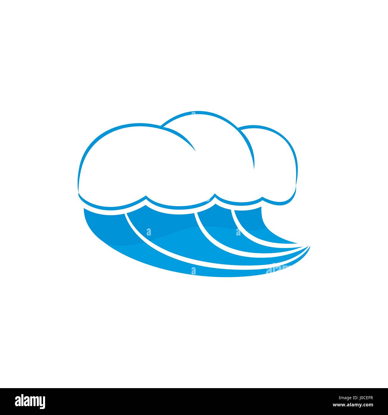 Sea wave with foam icon, simple style Stock Vector Image & Art - Alamy