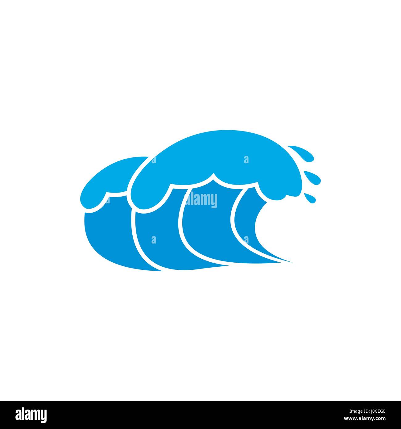 Ocean wave with foam icon, simple style Stock Vector Image & Art - Alamy