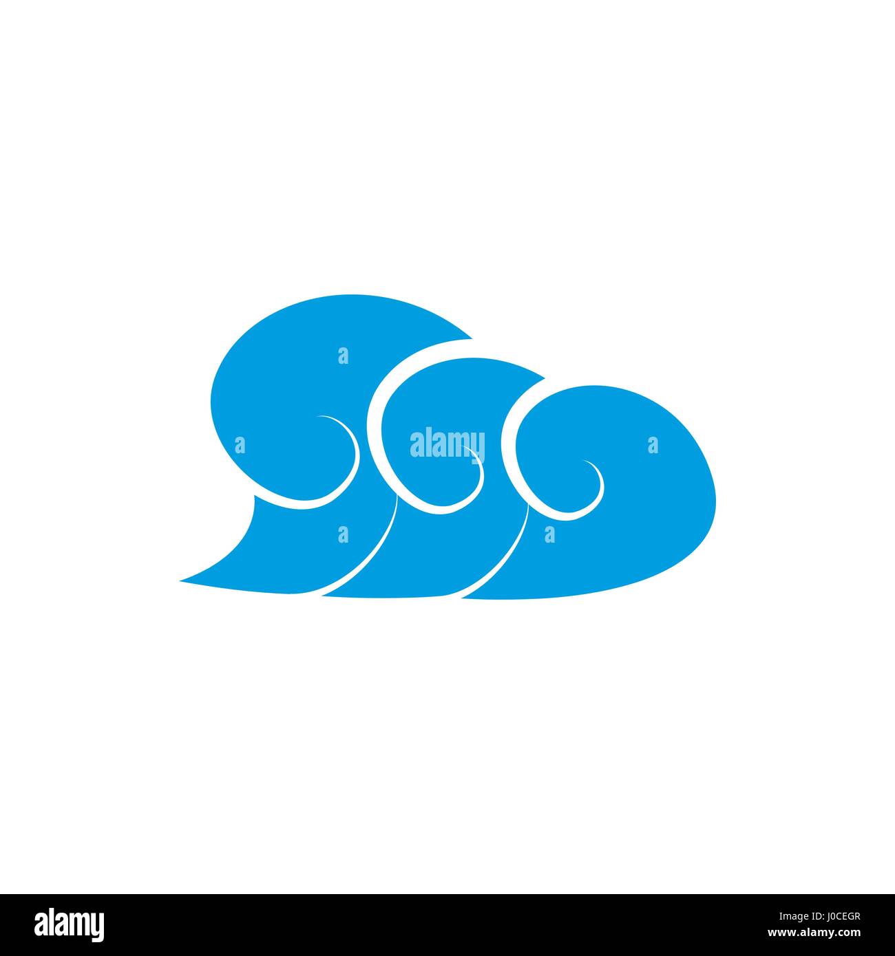 High ocean wave with foam icon, simple style Stock Vector Image & Art ...