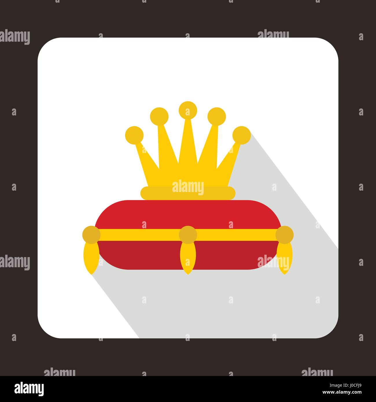 Gold crown on red pillow icon, flat style Stock Vector Image & Art - Alamy