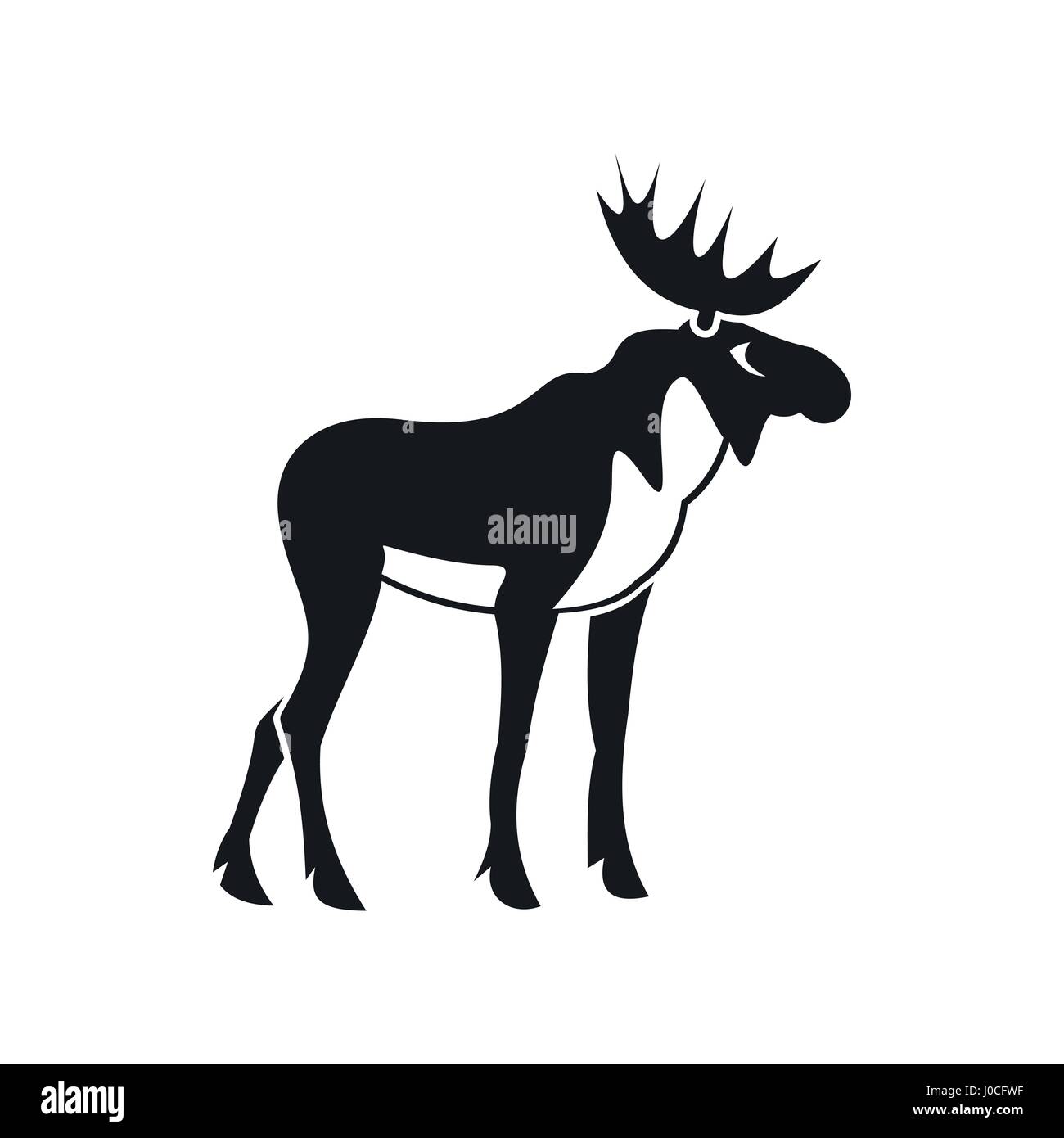 Moose icon, simple style Stock Vector Image & Art - Alamy