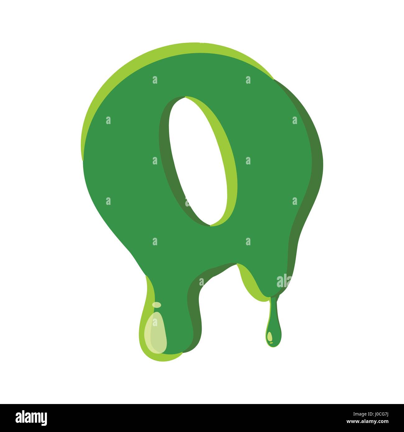 Letter O made of green slime Stock Vector Image & Art - Alamy