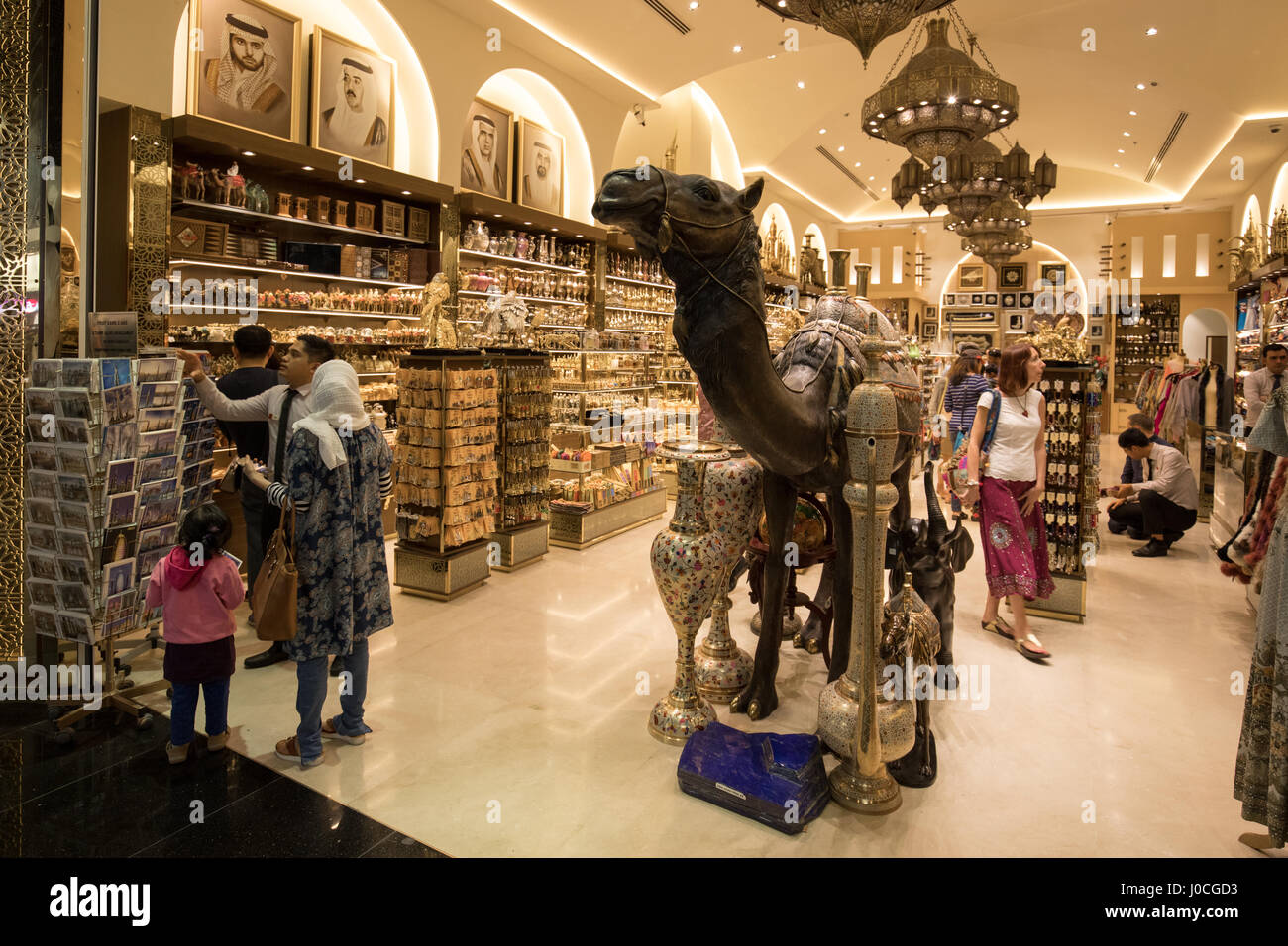 A souvenir shop in Dubai Mall, Dubai, UAE Stock Photo Alamy