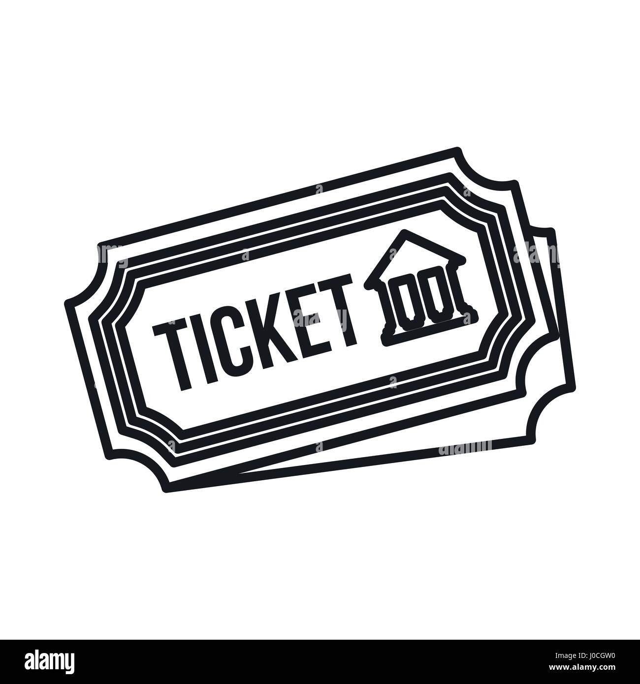 Museum ticket icon, outline style Stock Vector Image &amp; Art - Alamy