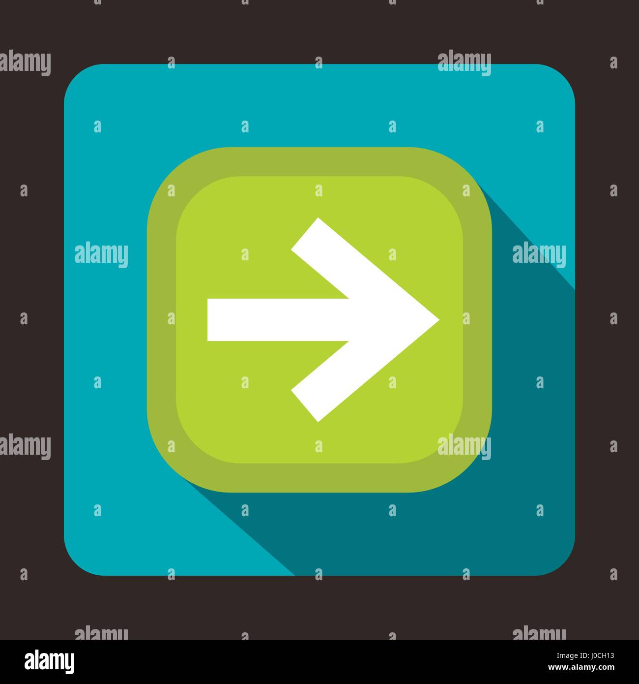 Arrow button icon, flat style Stock Vector Image & Art - Alamy