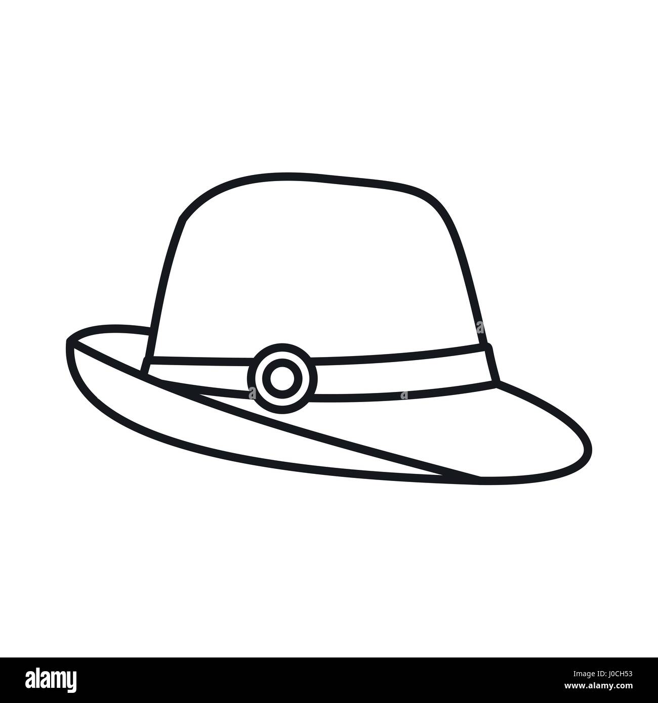 Hat icon in outline style Stock Vector Image & Art Alamy