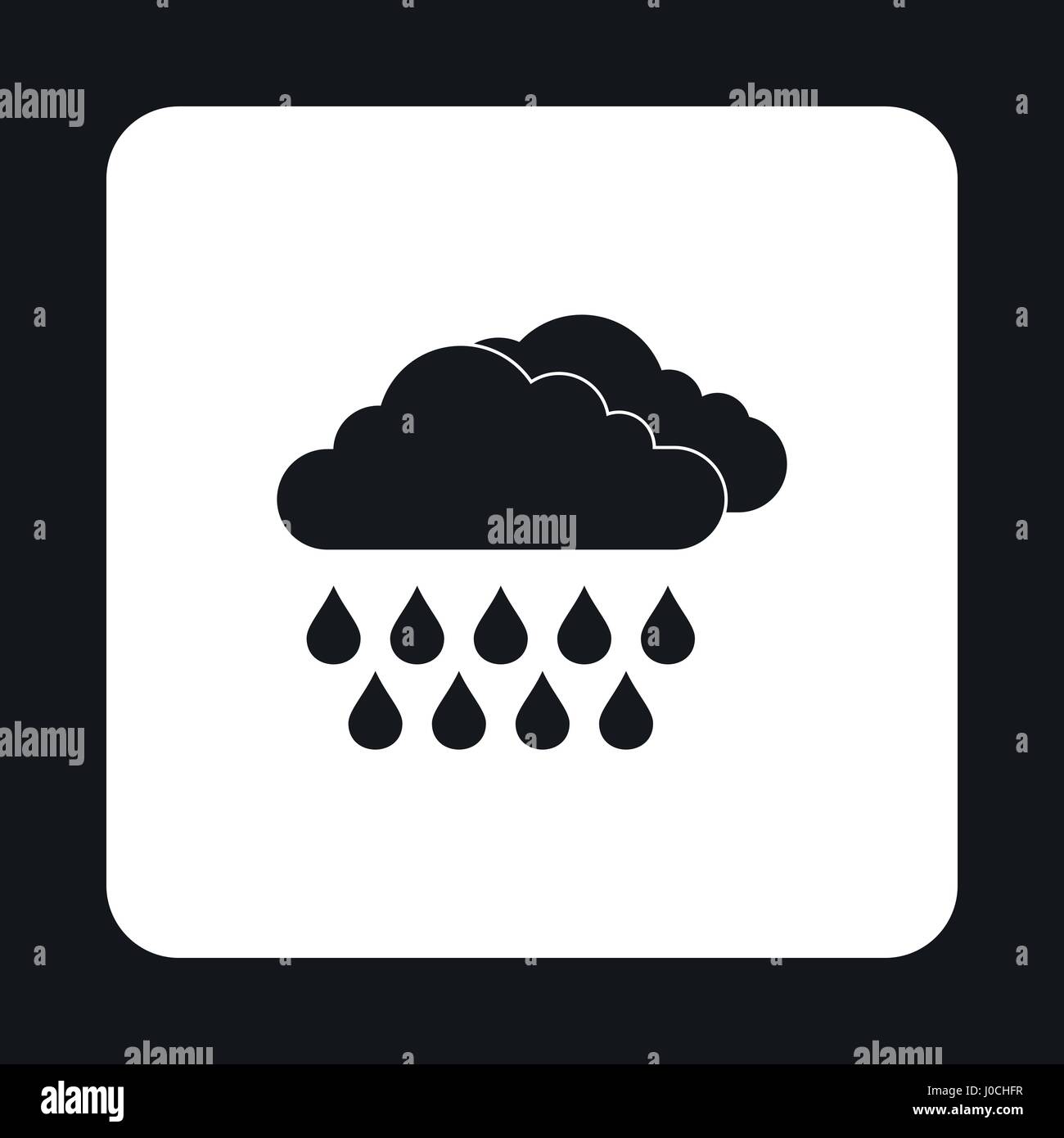 Clouds and rain icon, simple style Stock Vector Image & Art - Alamy