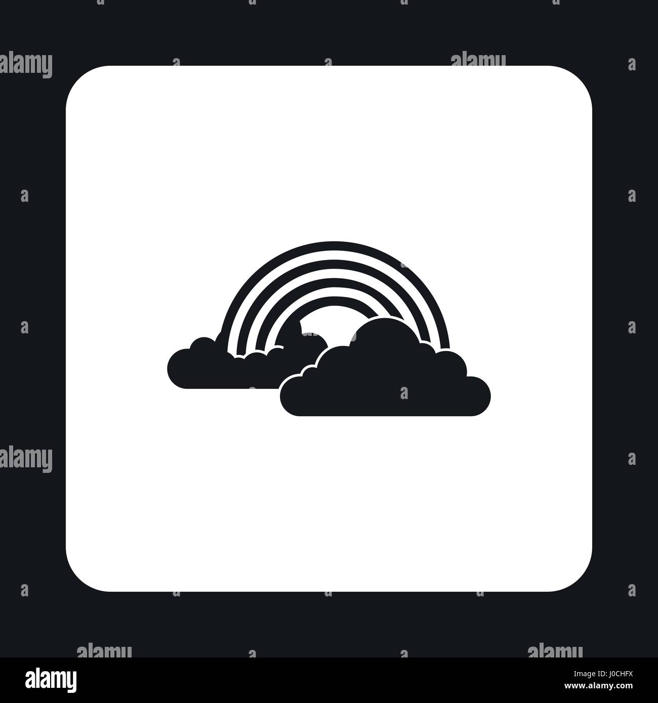 Black rainbow clouds sun icon hi-res stock photography and images - Alamy