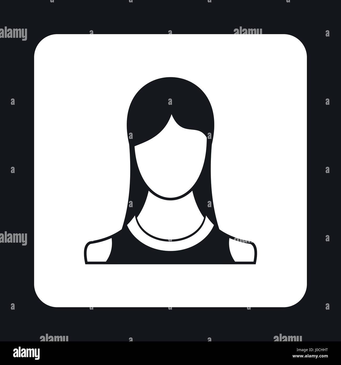 Young girl avatar icon, simple style Stock Vector Image & Art - Alamy