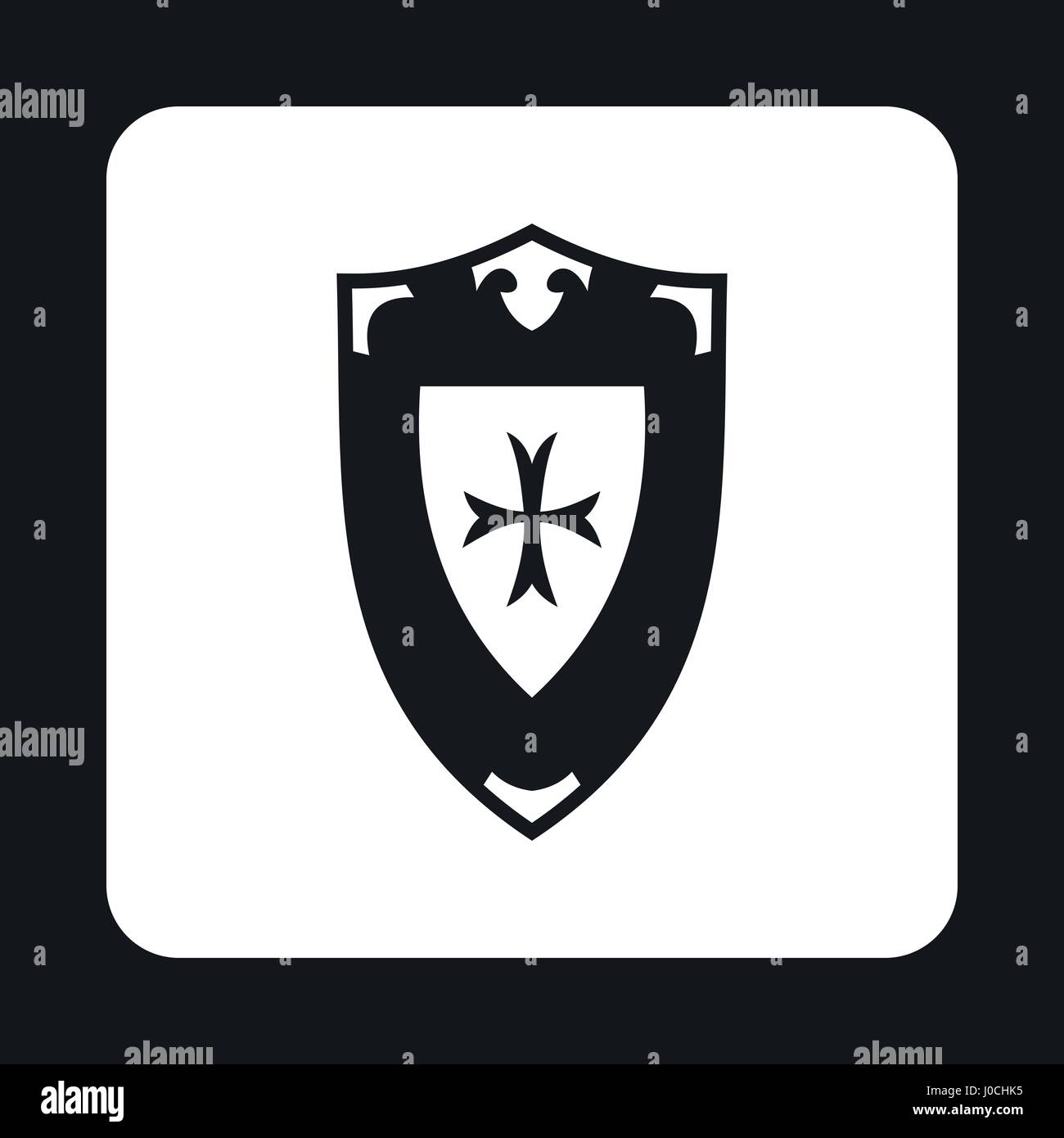 Shield icon, simple style Stock Vector Image & Art - Alamy