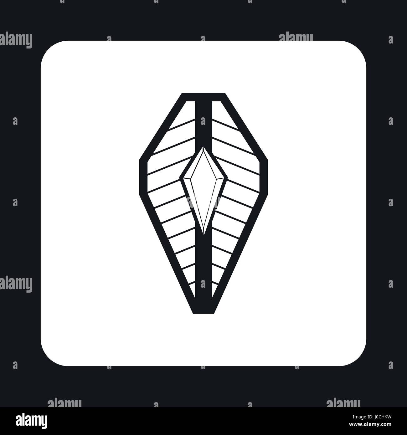Shield with pattern icon, simple style Stock Vector Image & Art - Alamy