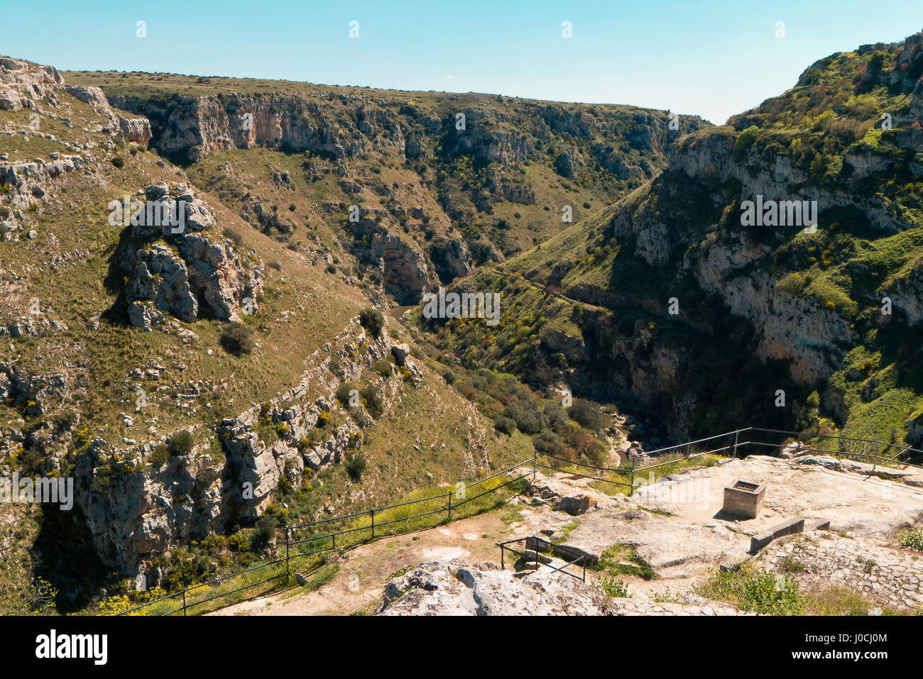 Canyons of Matera. Stock Photo