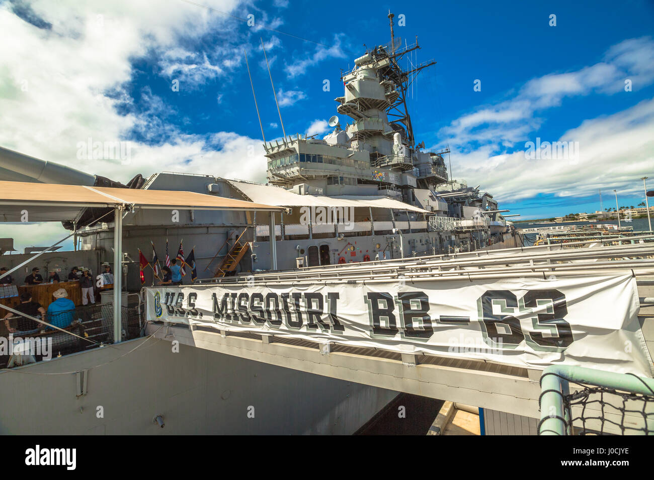 Missouri Battleship BB-63 Stock Photo