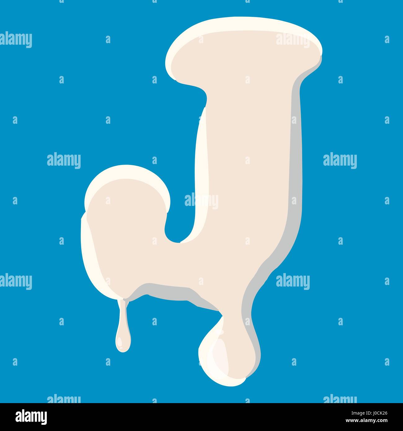 J letter isolated on baby blue background Stock Vector Image & Art - Alamy