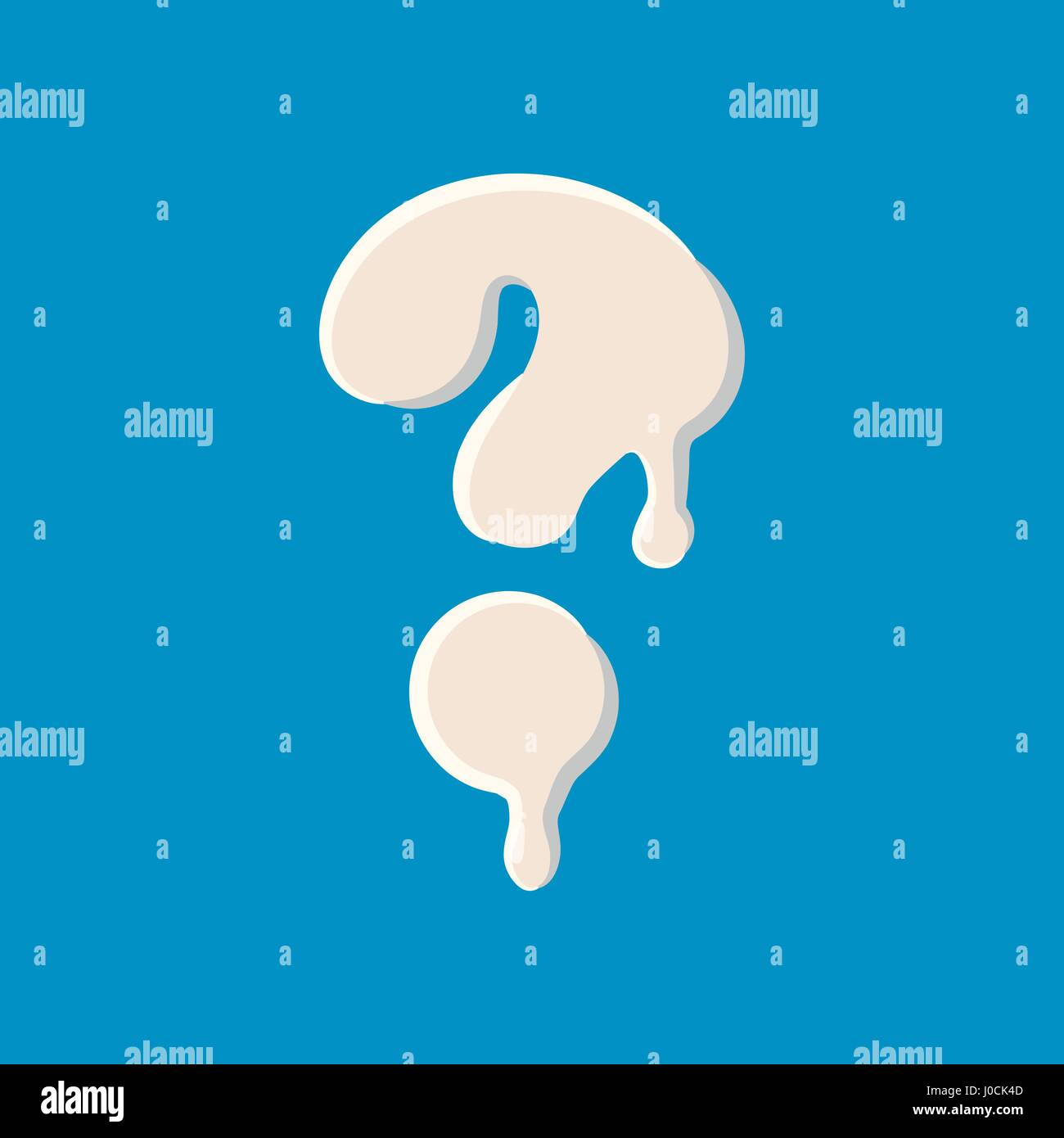 Question mark isolated on baby blue background Stock Vector Image & Art