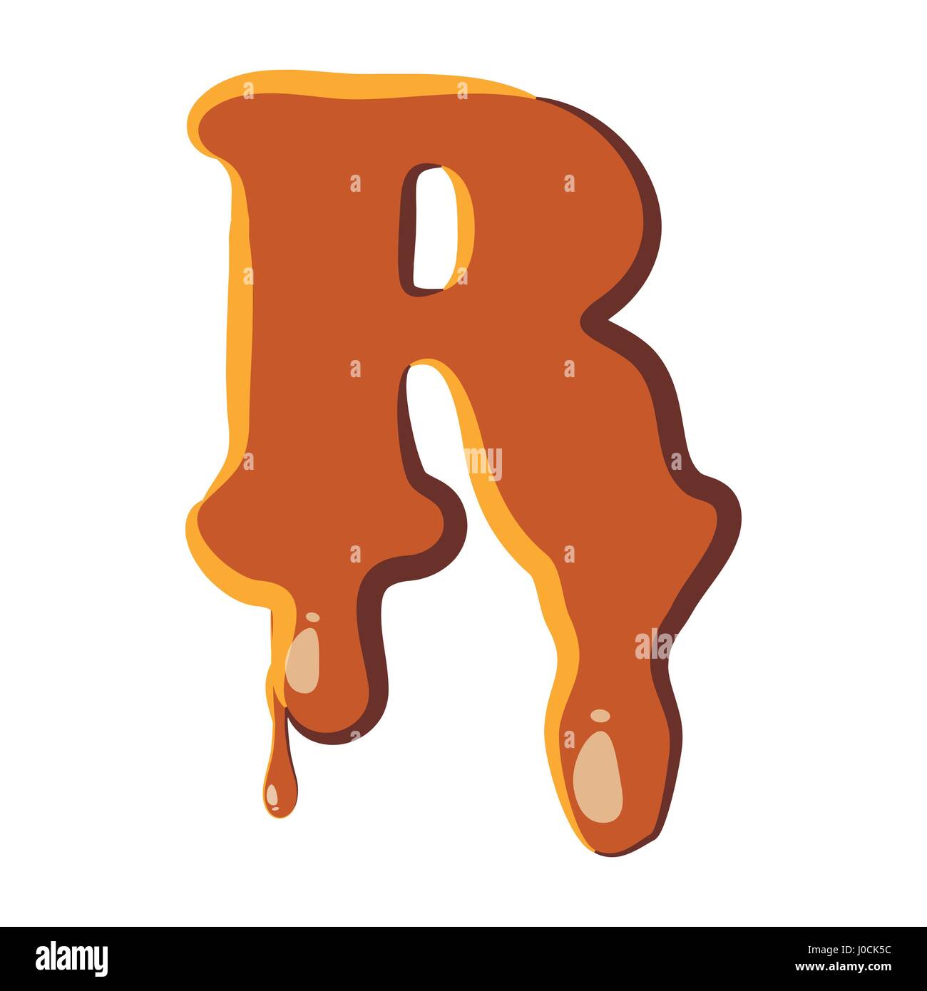 Letter R from caramel icon Stock Vector Image & Art - Alamy