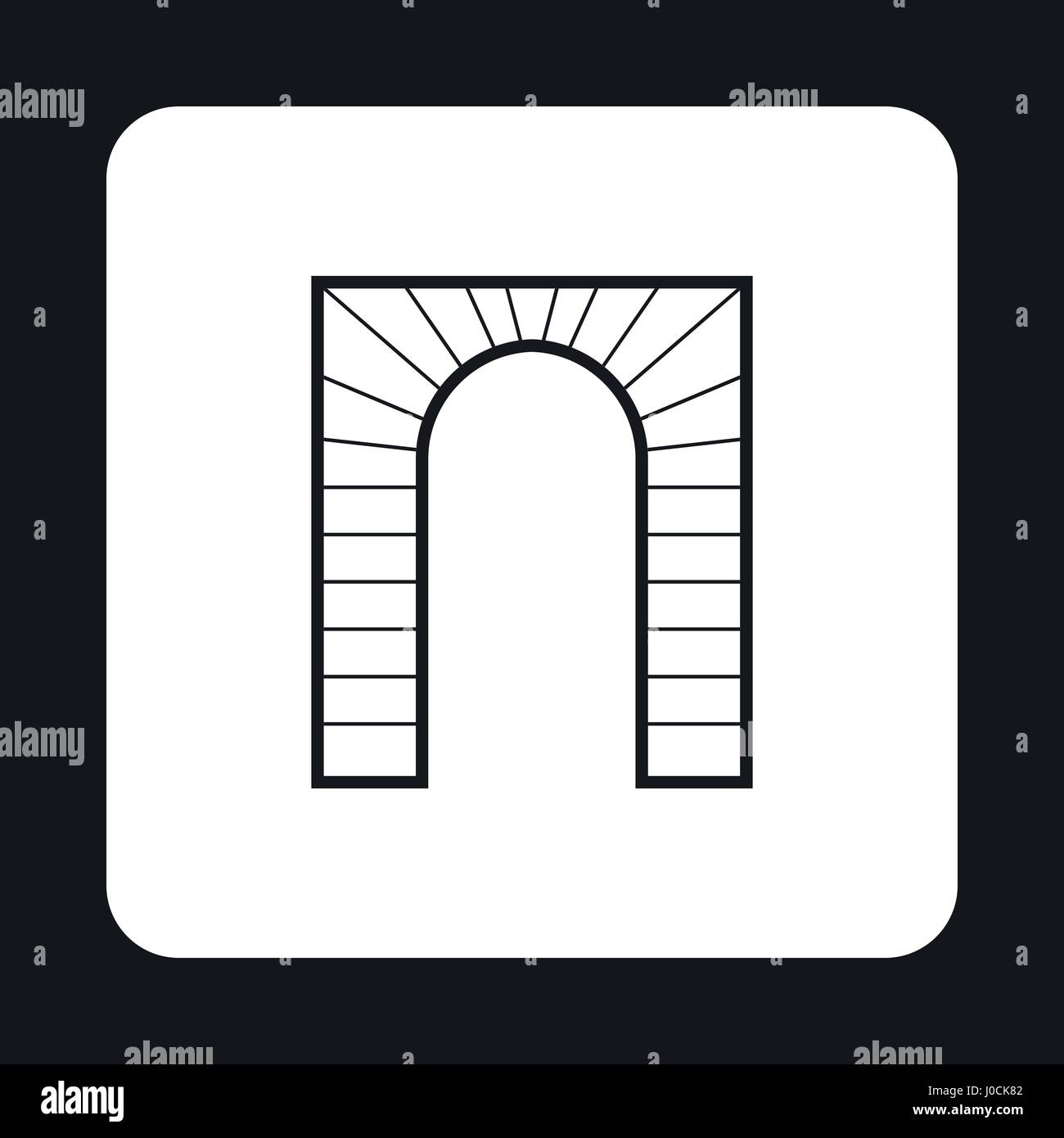 Striped arch icon, simple style Stock Vector Image & Art - Alamy